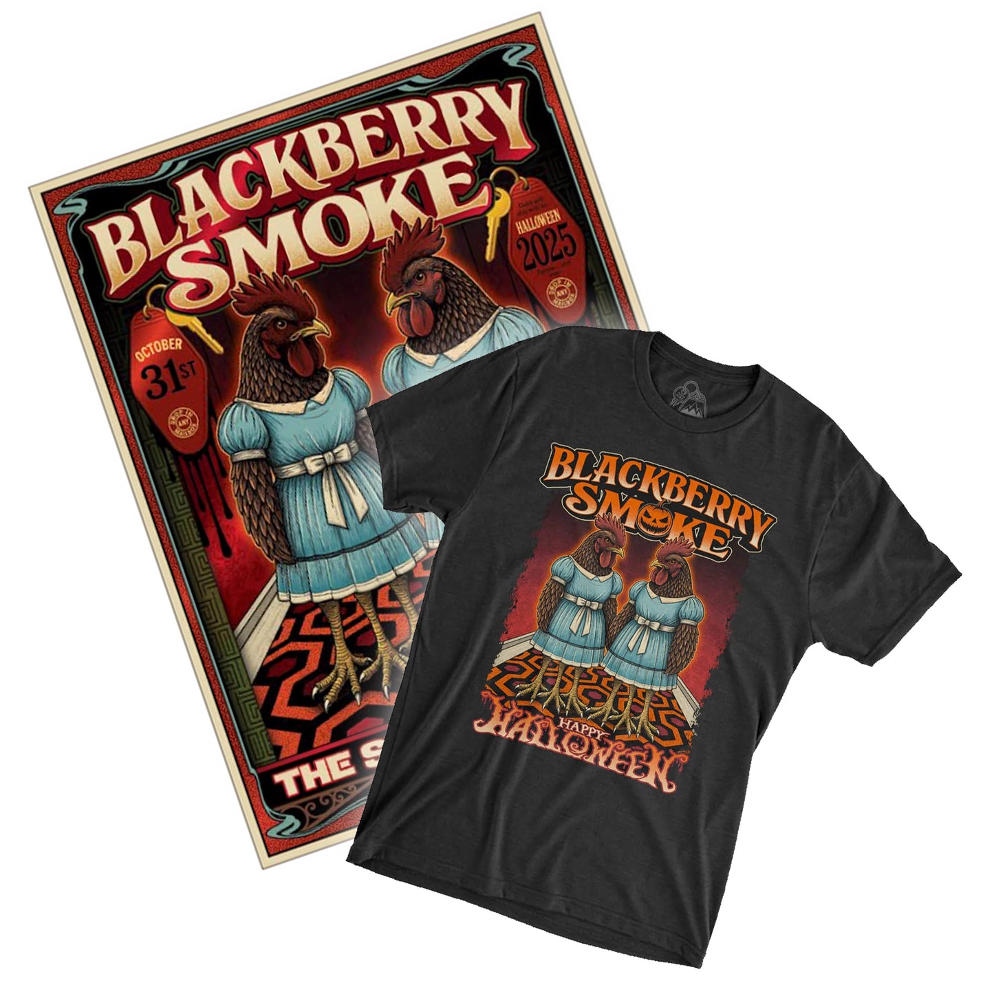 Blackberry Smoke 2025 Halloween Tee/ Poster Combo