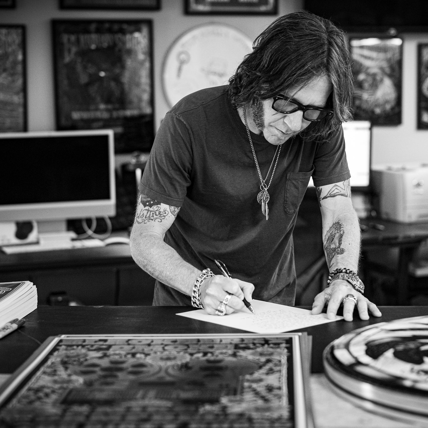 Rattle, Ramble and Roll LP TRIPLE VINYL Stained Glass with a Limited Signed Hand Written Lyric Sheet