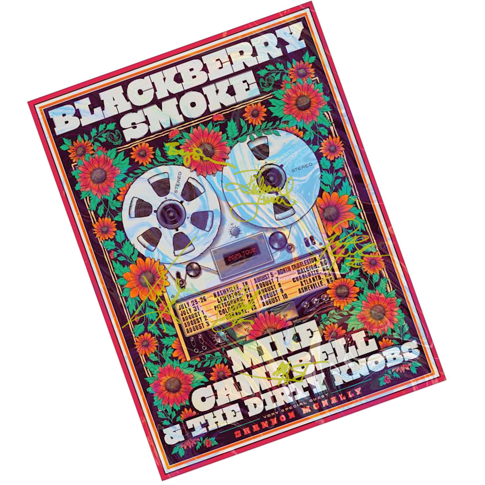 AUTOGRAPHED Blackberry Smoke/Mike Campbell Tour Poster D5