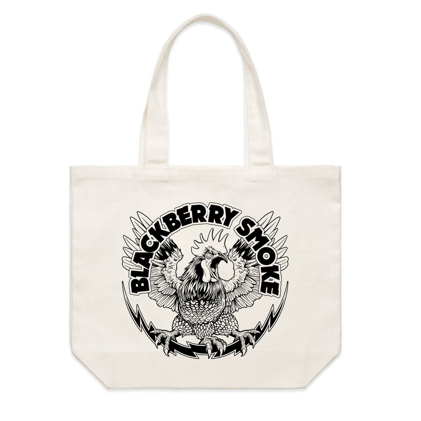 Premium Quality Cotton Lightning Rooster Tote