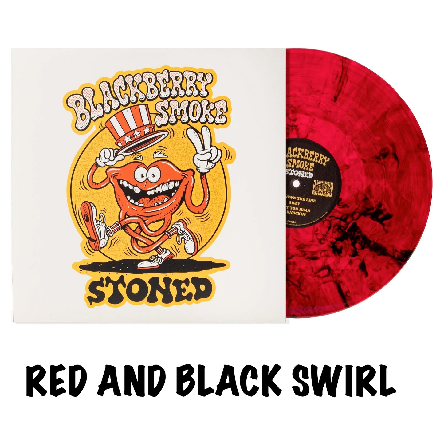 BLACKBERRY SMOKE Stoned on Limited Edition RED and BLACK Swirl