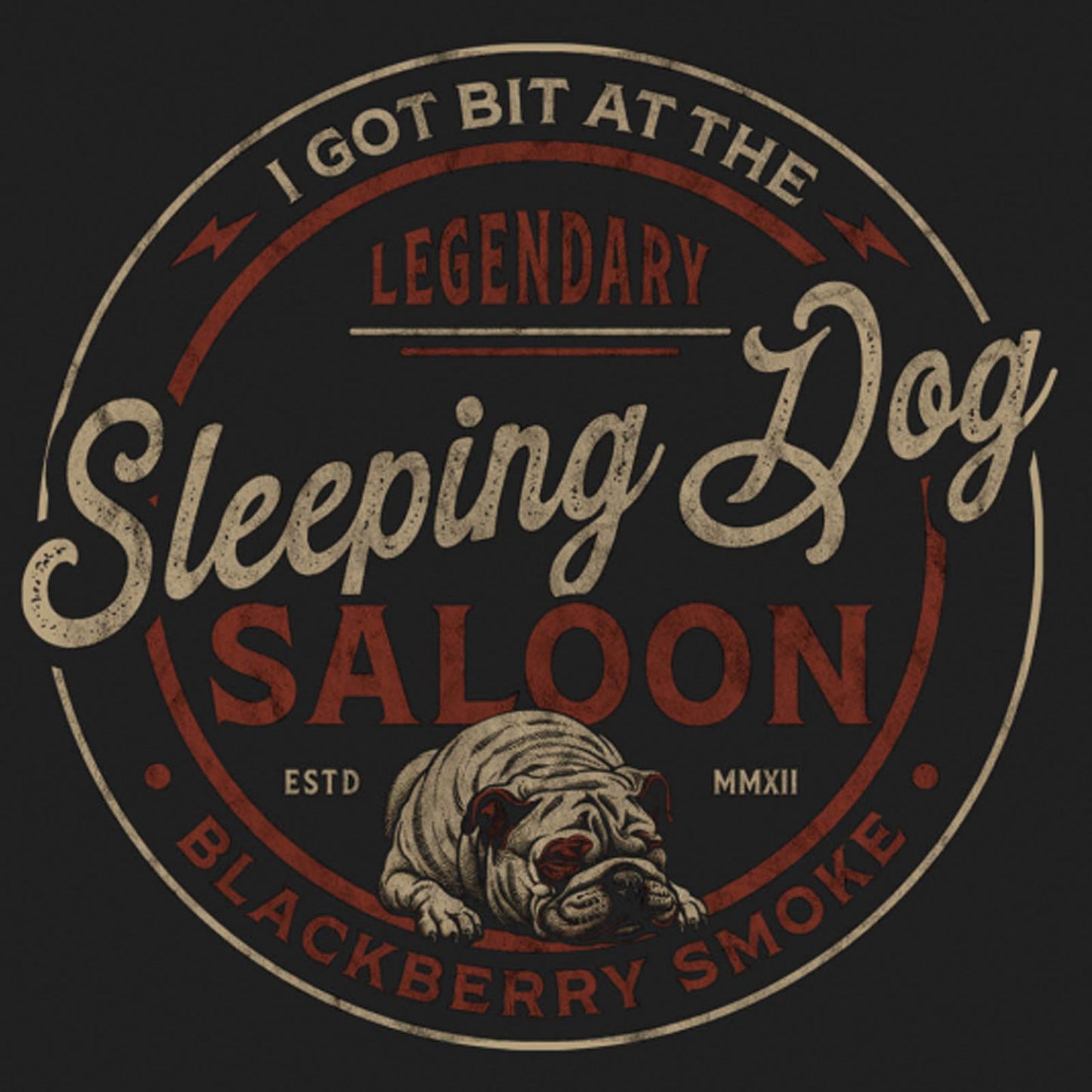 Sleeping Dog Saloon BLACK Tee