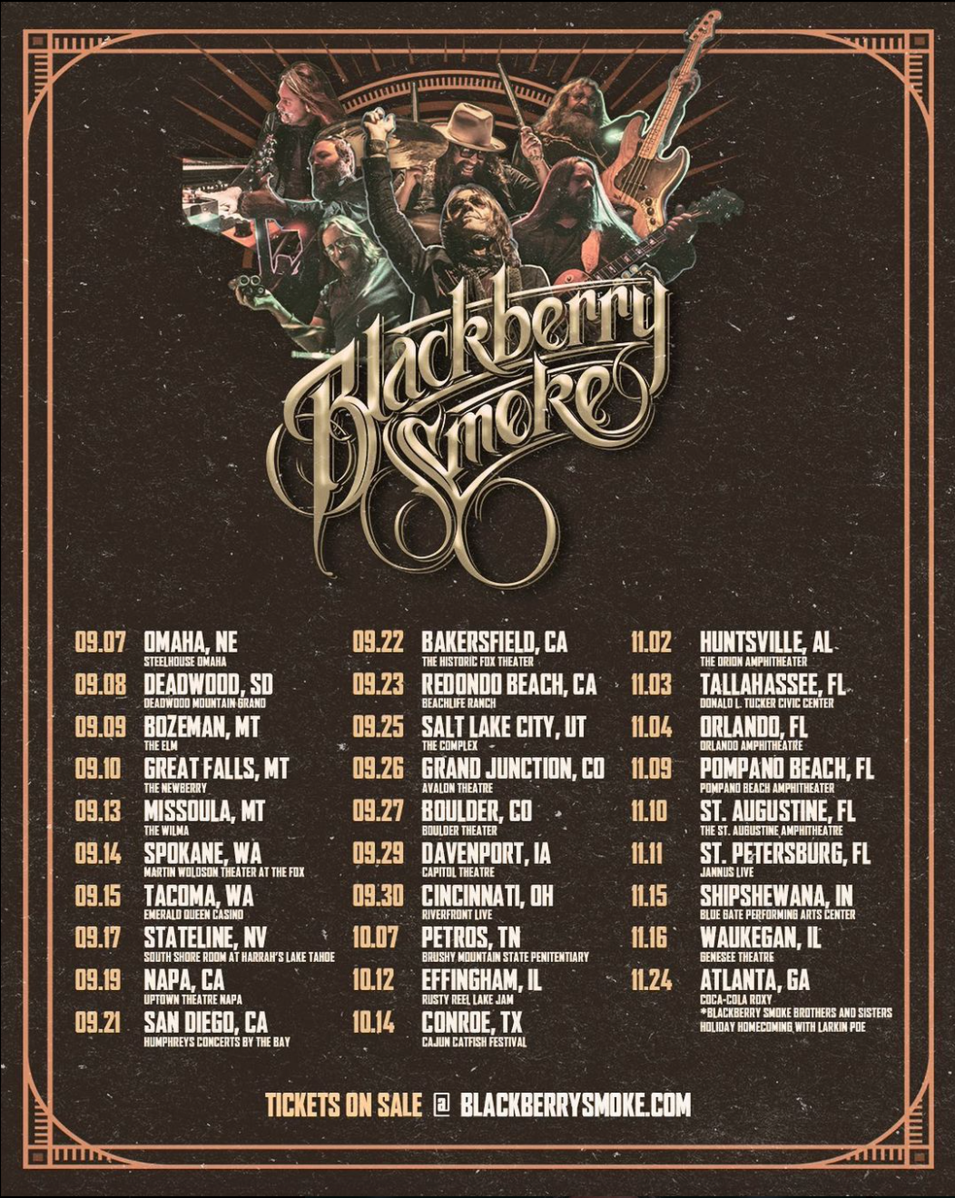 BBS Fall tour dates are ON SALE NOW, including newly added shows!