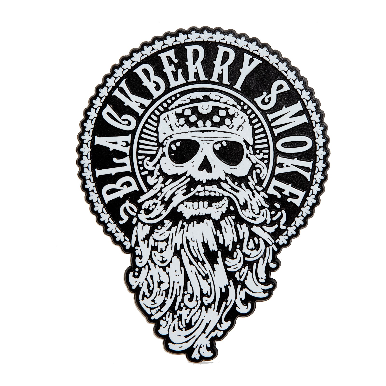 Blackberry Smoke logo with a skull and beard design magnet