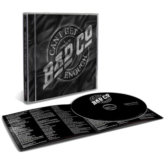 CD packaging with 'Can't Get Enough' text and 'Bad Co' logo on a white background