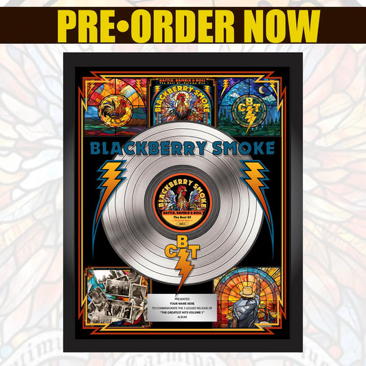 Commemorate the Rattle, Ramble and Roll Best Of release with this Blackberry Smoke personalized plaque. Made in the US. When ordering please include the name you would like to include on the customized inscription plate in the field below.&nbsp;&nbsp;

