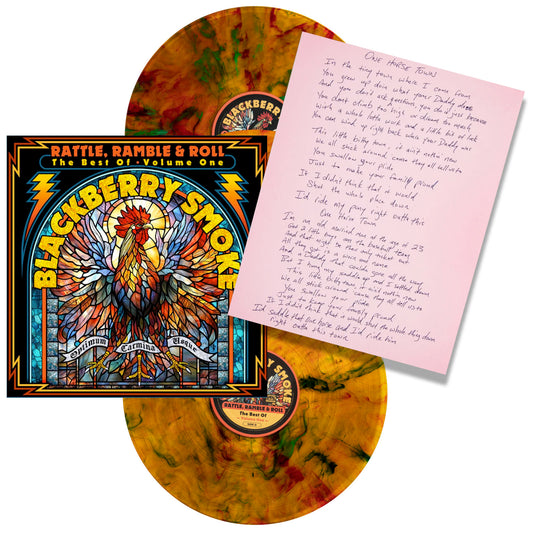 Rattle, Ramble and Roll LP TRIPLE VINYL Stained Glass with a Limited Signed Hand Written Lyric Sheet