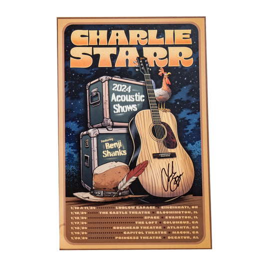 Charlie Starr Acoustic Tour 2024 Poster Autographed D10