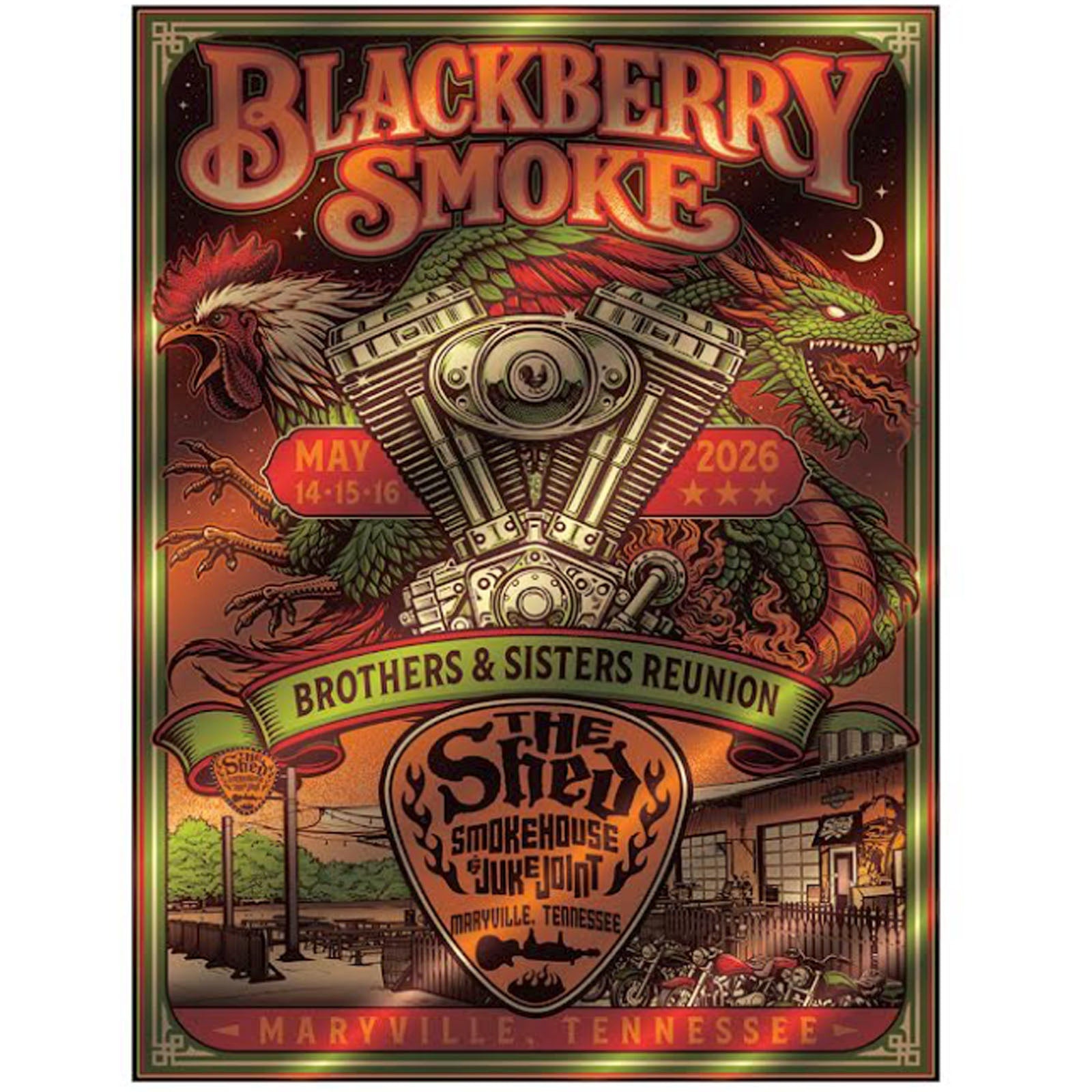 ブラッキー　ポスター 2026 Shed Poster – Blackberry Smoke's Official Website