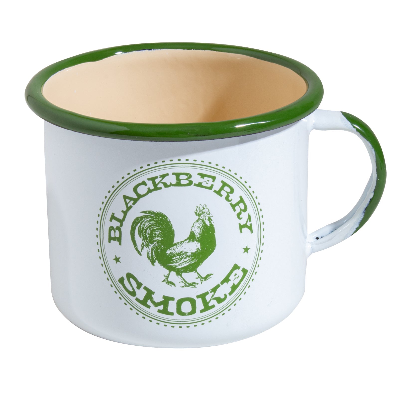 HAND MADE ENAMEL COFFEE MUG White Blackberry Smoke's Official Website
