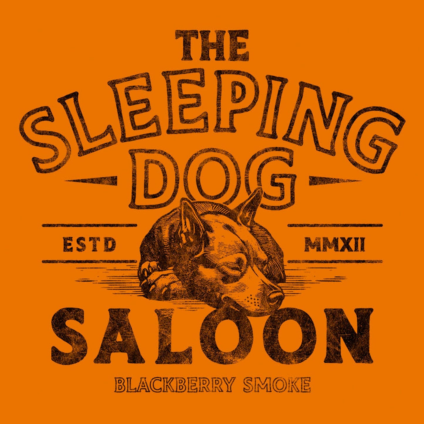 Sleeping Dog Saloon ORANGE Tee