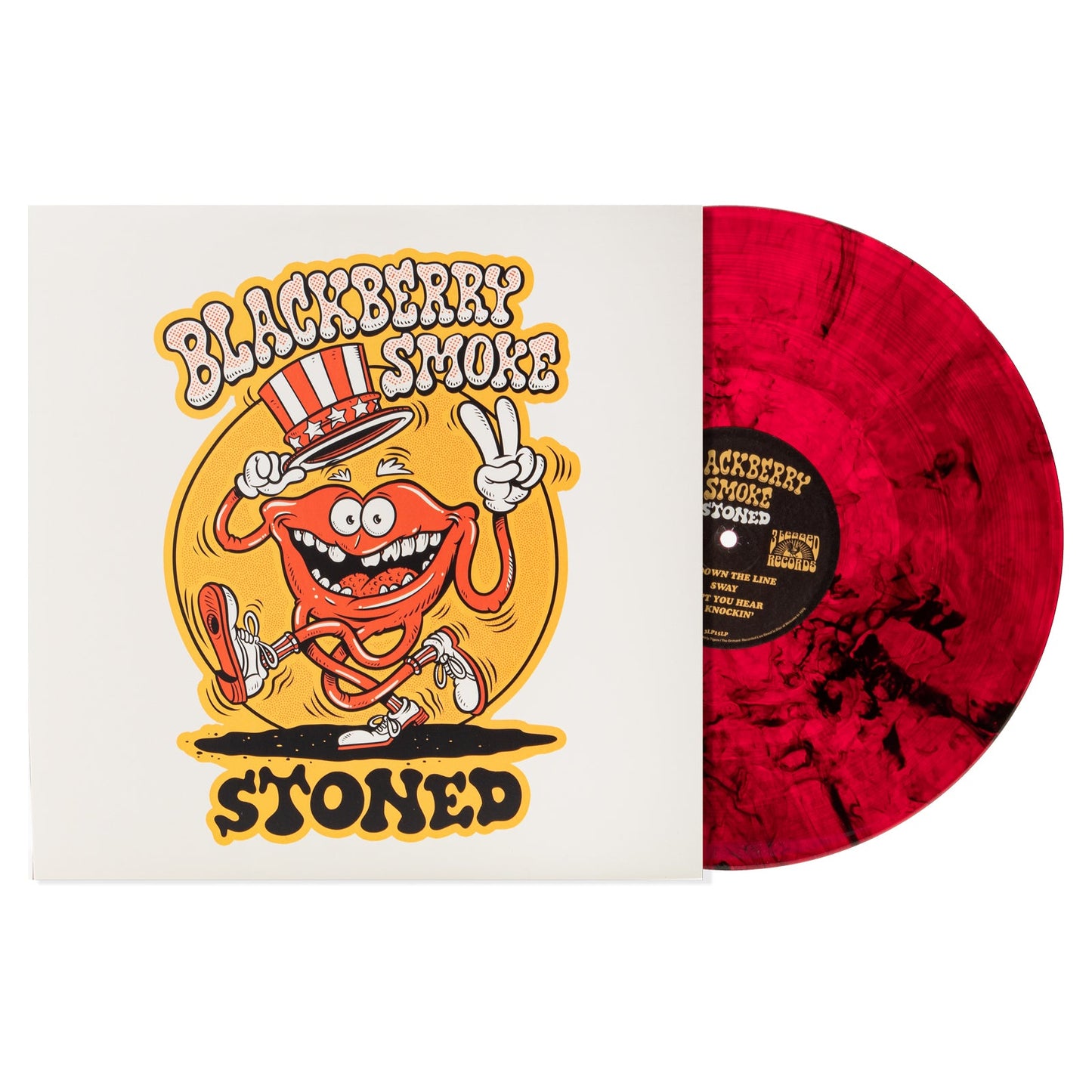 BLACKBERRY SMOKE Stoned on Limited Edition RED and BLACK Swirl