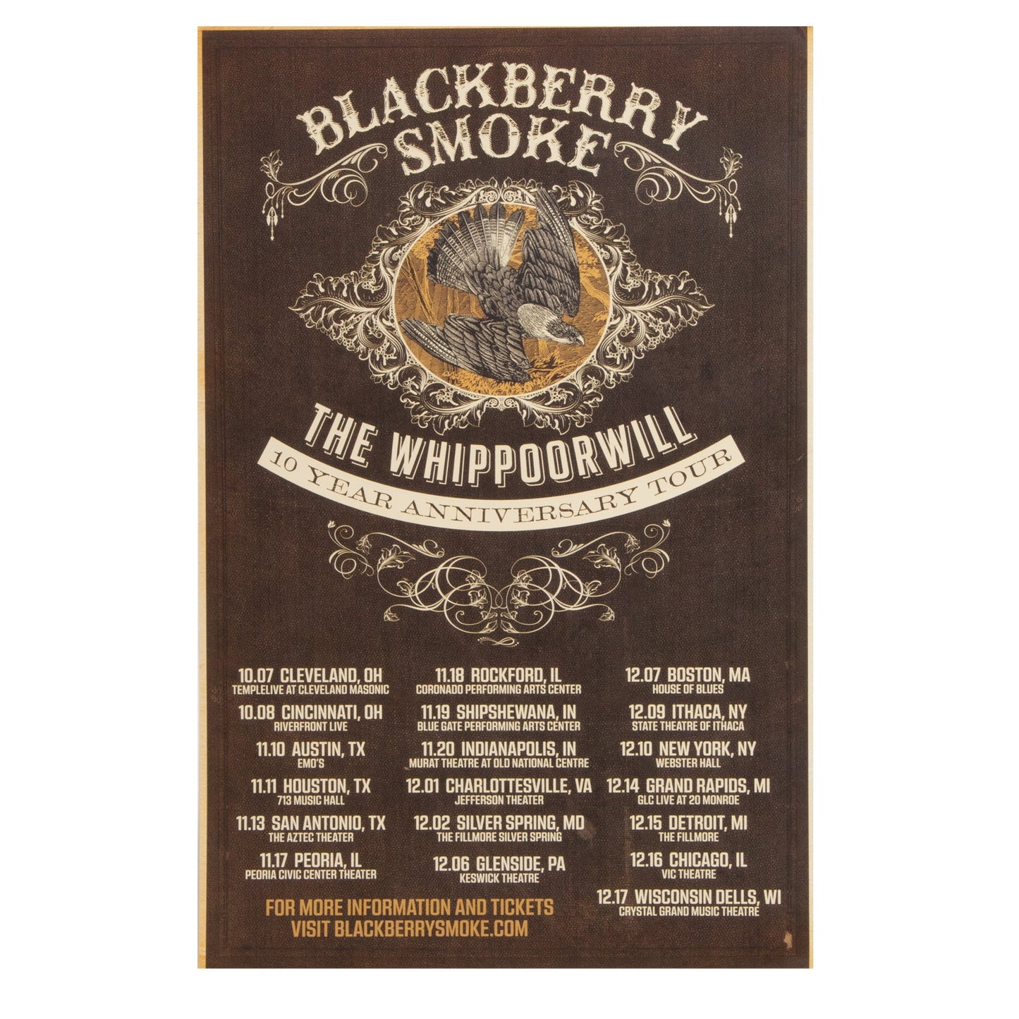 2022 Whippoorwill 10 year Anniversary Tour Poster B